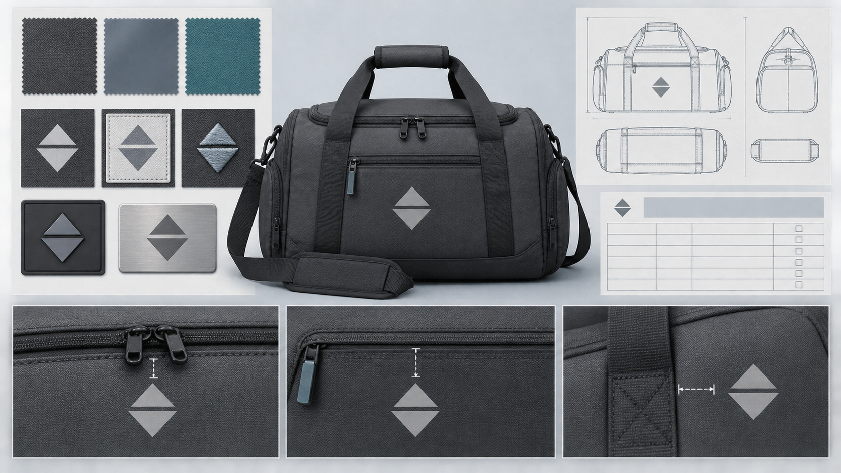 Logo visibility in different bag views