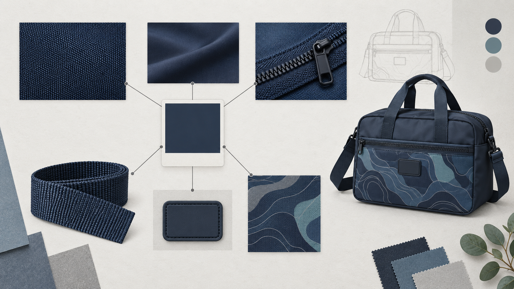 Custom bag fabric color approval