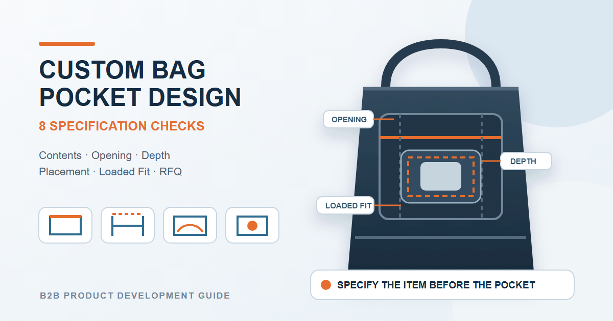 Custom Bag Pocket Design: Size, Access, and Loaded Fit
