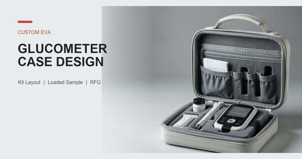 Custom EVA Glucometer Case Design: Kit Layout and Sample Checks