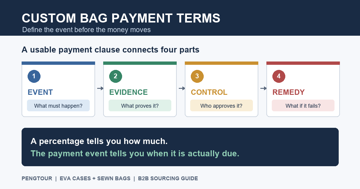 Custom Bag Payment Terms: How to Control Every Payment Event
